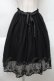 画像1: F&A / 裾刺繍チュールスカート  黒 S-25-12-02-059-LO-SK-HR-ZS (1)