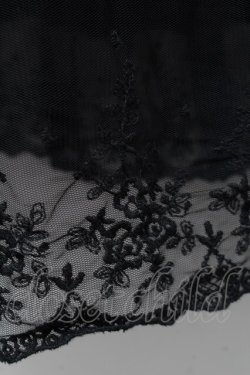 画像3: F&A / 裾刺繍チュールスカート  黒 S-25-12-02-059-LO-SK-HR-ZS
