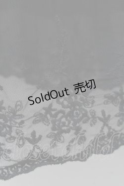 画像3: F&A / 裾刺繍チュールスカート  黒 S-25-12-02-059-LO-SK-HR-ZS