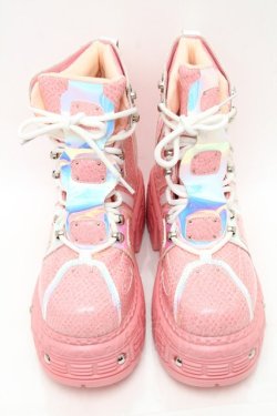 画像2: ANTHONY WANG / 厚底スニーカー 25.5 ピンク S-25-12-02-016-PU-SH-HR-ZS