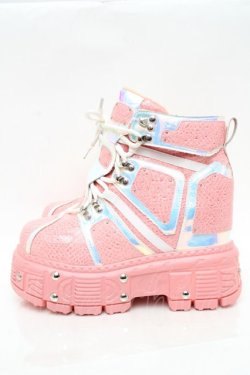 画像3: ANTHONY WANG / 厚底スニーカー 25.5 ピンク S-25-12-02-016-PU-SH-HR-ZS