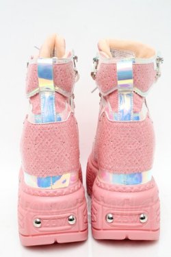 画像4: ANTHONY WANG / 厚底スニーカー 25.5 ピンク S-25-12-02-016-PU-SH-HR-ZS