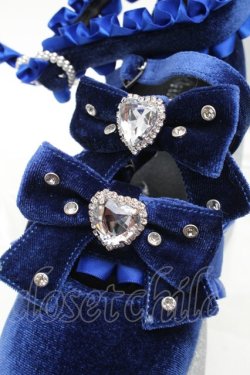 画像5: Ank Rouge / キラキラビジューベロアリボン厚底シューズ LL ブルー S-25-12-02-017-CA-SH-HR-ZS