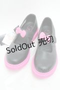 Dr.Martens （Getta Grip） / ハローキティ メリージェーン UK6 25~25.5 黒ｘピンク S-25-12-02-020-PU-SH-HR-ZS
