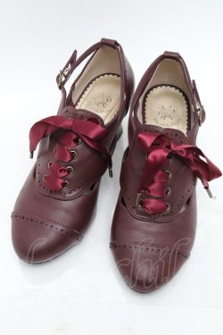 画像1: ALICE and the PIRATES / クラシカルコンビパンプス  ボルドー S-25-12-02-021-PA-SH-HR-ZS
