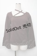 axes femme / チョーカー風ストラップニット  ブラウン S-25-12-02-024-AX-TO-AS-ZS