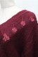 画像3: axes femme / ケーブル刺繍ニットプルオーバー  ワイン S-25-12-04-037-AX-TO-HR-ZS (3)