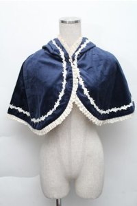 Miss Point（海外ロリータブランド） / Harvest ケープ  ネイビー S-25-12-04-038-EL-BL-HR-ZS