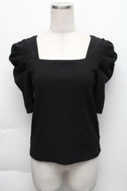 画像1: LOLITA / リブニット  黒 S-25-12-04-039-LO-BL-HR-ZS