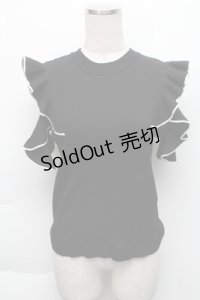 LOLITA / リブニット  黒 S-25-12-04-040-LO-BL-HR-ZS