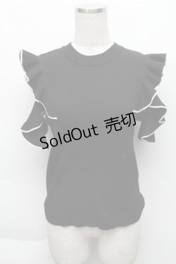 画像1: LOLITA / リブニット  黒 S-25-12-04-040-LO-BL-HR-ZS