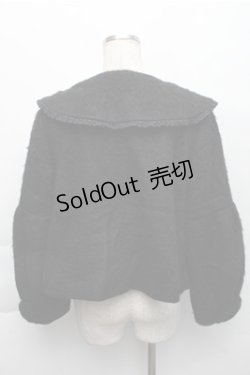 画像2: Maria pipi / パールカラーふわふわシャギーコート  黒 S-25-12-04-042-EL-CO-AS-ZS