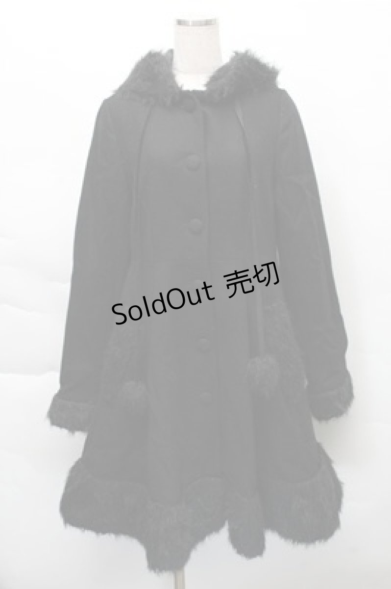 画像1: PUTUMAYO / うさ耳コート  黒 S-25-12-04-043-PT-CO-AS-ZS (1)
