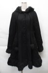 画像1: PUTUMAYO / うさ耳コート  黒 S-25-12-04-043-PT-CO-AS-ZS (1)