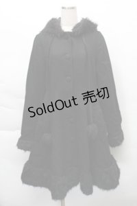 PUTUMAYO / うさ耳コート  黒 S-25-12-04-043-PT-CO-AS-ZS