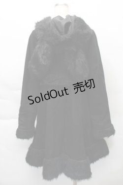 画像2: PUTUMAYO / うさ耳コート  黒 S-25-12-04-043-PT-CO-AS-ZS