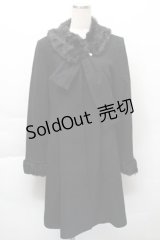 Jane Marple / ファー襟つきコート  黒 S-25-12-04-044-JM-CO-HR-ZS