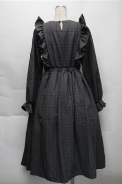 画像2: m petit by misako / チェック長袖ワンピース  グレー S-25-12-04-047-LO-OP-HR-ZS