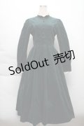 中国ロリータ / 別珍レースワンピース  グリーン S-25-12-04-048-LO-OP-HR-ZS