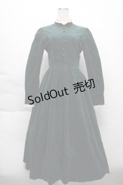 画像1: 中国ロリータ / 別珍レースワンピース  グリーン S-25-12-04-048-LO-OP-HR-ZS