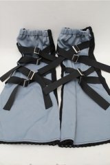 PUNK / バイカラーレッグカバー  黒ｘブルー S-25-12-04-007-PU-ZA-HR-ZS