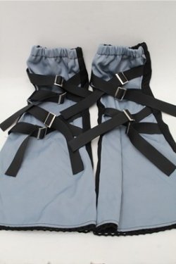 画像1: PUNK / バイカラーレッグカバー  黒ｘブルー S-25-12-04-007-PU-ZA-HR-ZS