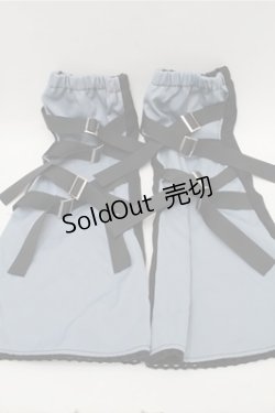 画像1: PUNK / バイカラーレッグカバー  黒ｘブルー S-25-12-04-007-PU-ZA-HR-ZS