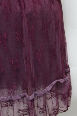 画像3: axes femme / レース切り替えヨークワンピース  パープル S-25-12-04-049-AX-OP-HR-ZS