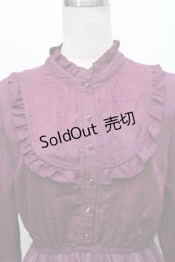 画像4: axes femme / レース切り替えヨークワンピース  パープル S-25-12-04-049-AX-OP-HR-ZS