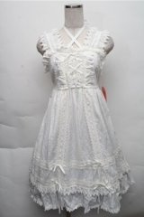 BABY,THE STARS SHINE BRIGHT / はわせベビードールジャンパースカート  白 S-25-12-04-052-BA-OP-HR-ZS