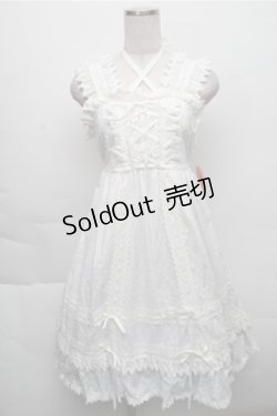 画像1: BABY,THE STARS SHINE BRIGHT / はわせベビードールジャンパースカート  白 S-25-12-04-052-BA-OP-HR-ZS