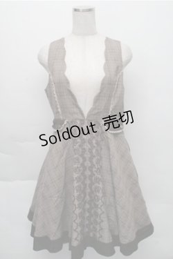 画像1: axes femme / グレンチェックジャンドレ  ブラウン S-25-12-04-053-AX-OP-HR-ZS