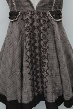 画像3: axes femme / グレンチェックジャンドレ  ブラウン S-25-12-04-053-AX-OP-HR-ZS