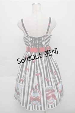 画像2: Angelic Pretty / Cherry Stampジャンパースカート  黒ｘ白 S-25-12-04-055-AP-OP-AS-ZS