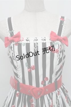 画像3: Angelic Pretty / Cherry Stampジャンパースカート  黒ｘ白 S-25-12-04-055-AP-OP-AS-ZS