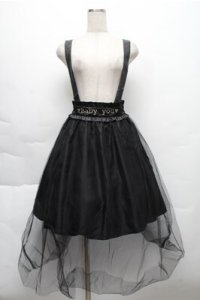 Ank Rouge / サス付きチュールスカート  黒 S-25-12-04-057-CA-OP-HR-ZS