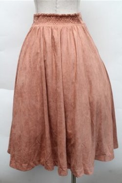 画像2: F&A / フロントレースアップスウェードタッチスカート  ピンクベージュ S-25-12-04-059-LO-SK-HR-ZS
