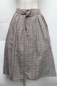 axes femme / チェックスカート  ブラウン S-25-12-04-060-AX-SK-HR-ZS