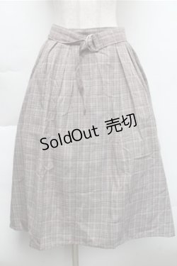 画像1: axes femme / チェックスカート  ブラウン S-25-12-04-060-AX-SK-HR-ZS