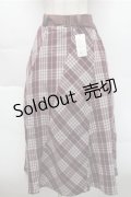 axes femme / チェックパッチワークスカート  ワイン S-25-12-04-062-AX-OP-HR-ZS