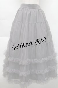 evelyn / ギャザーティアードスカート  グレー S-25-12-04-063-LO-SK-HR-ZS