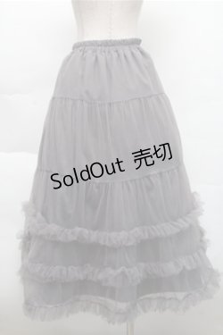 画像2: evelyn / ギャザーティアードスカート  グレー S-25-12-04-063-LO-SK-HR-ZS