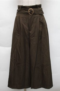 画像1: an another angelus / チェーンバックルロングキュロット  カーキ S-25-12-04-064-CA-PA-HR-ZS