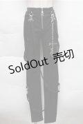 KILL STAR / チェーン付きストレッチスキニーパンツ XS 黒 S-25-12-04-065-SL-PA-HR-ZS