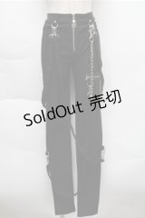 KILL STAR / チェーン付きストレッチスキニーパンツ XS 黒 S-25-12-04-065-SL-PA-HR-ZS