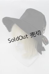 axes femme / BackフリルUVハット  黒 S-25-12-04-011-AX-CO-HR-ZS