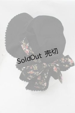 画像3: axes femme / BackフリルUVハット  黒 S-25-12-04-011-AX-CO-HR-ZS