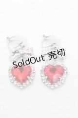 LOLITA / ハートイヤリング  赤 S-25-12-04-002-LO-AC-HR-ZS
