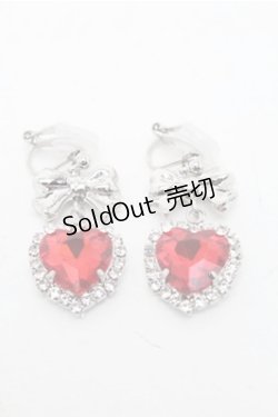 画像1: LOLITA / ハートイヤリング  赤 S-25-12-04-002-LO-AC-HR-ZS