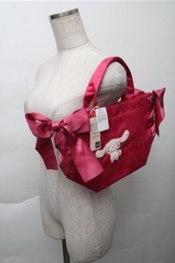 画像3: Maison de FLEUR / あざとCinnamoroll サイドリボントート  ピンク S-25-12-04-015-LO-BG-HR-ZS